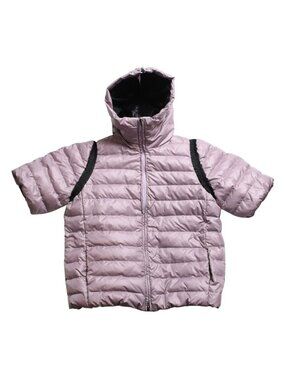 Miu Miu Short Sleeve Down Jacket Outer Purple Black S 42